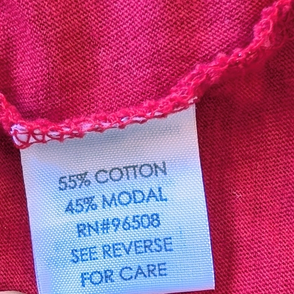 FANG Red Short Sleeve Metallic Tunic with Tie Neck Short Puff Sleeves BOHO Vamp - Picture 9 of 10